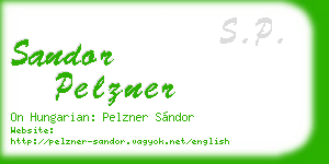 sandor pelzner business card